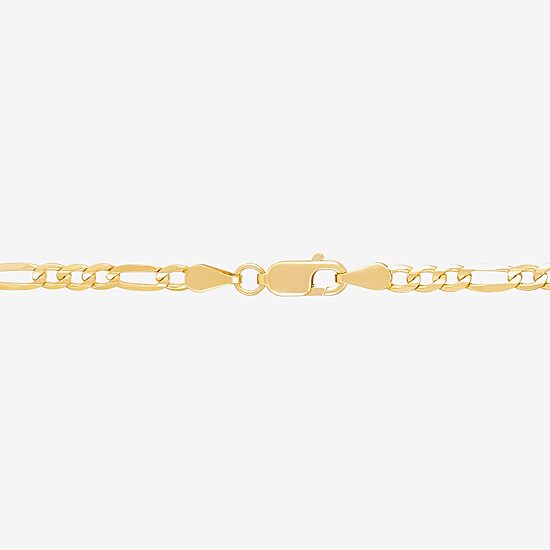 Unisex Adult 14K Gold 8 1/2 Inch Solid Figaro Chain Bracelet