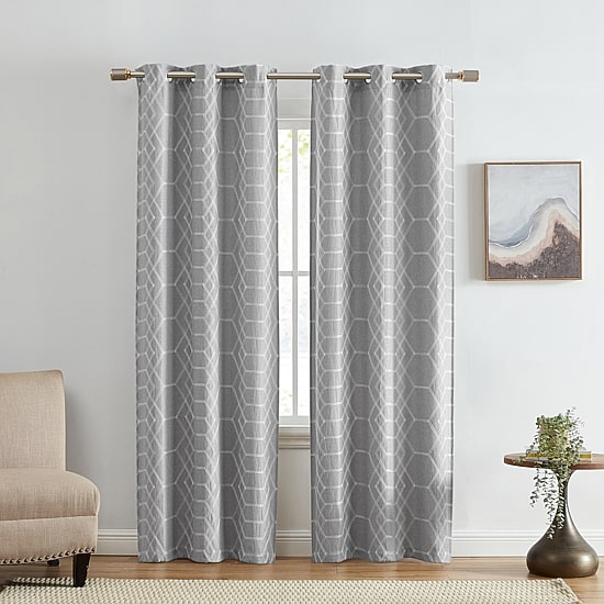 Threadmade Kendal Grommet Top Energy Saving Blackout Set of 2 Curtain Panel