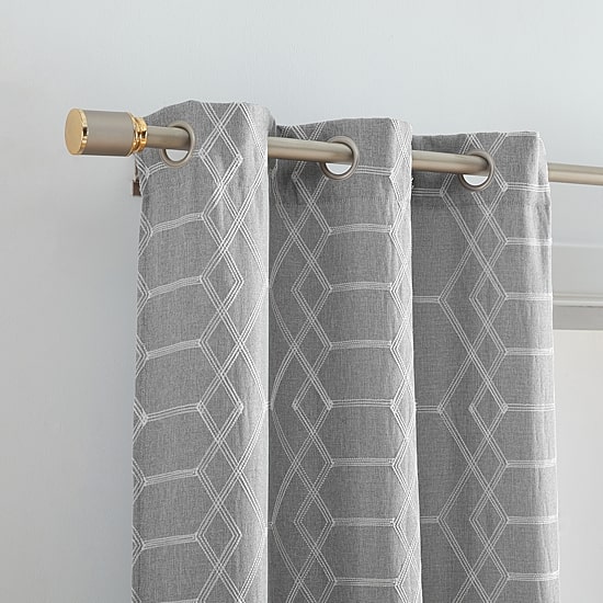 Threadmade Kendal Grommet Top Energy Saving Blackout Set of 2 Curtain Panel
