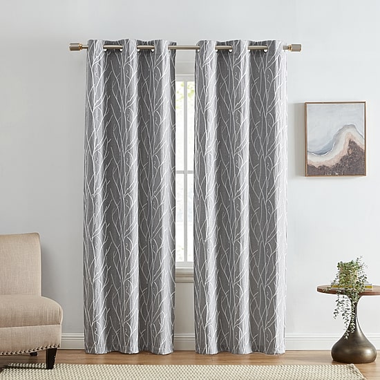 Threadmade Sterling Grommet Top Energy Saving Blackout Set of 2 Curtain Panel