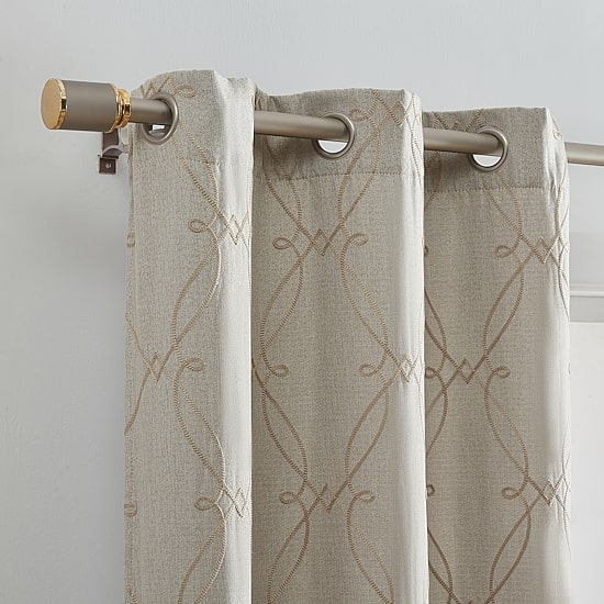 Threadmade Palmetto Grommet Top Energy Saving Blackout Set of 2 Curtain Panel