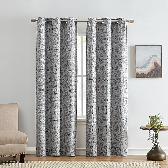 Threadmade Berber Grommet Top Energy Saving Blackout Set of 2 Curtain Panel