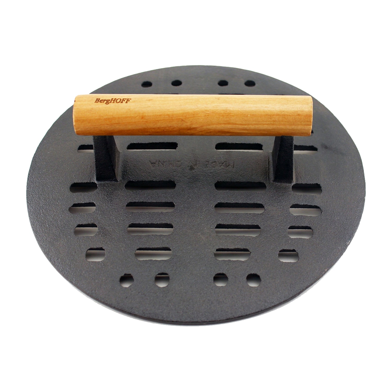 BergHOFF Neo Cast Iron Grill Pan and Slotted Steak Press Set