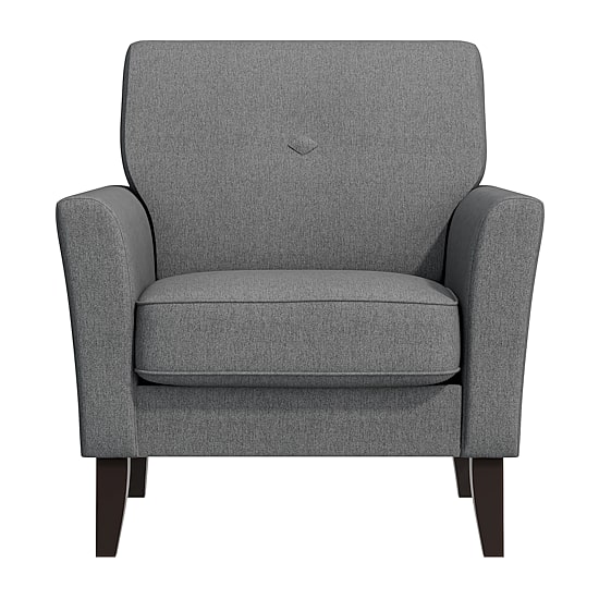 Alex Transitional Flared Arm Accent Chair in Velour