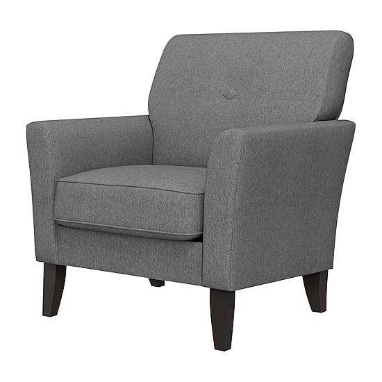 Alex Transitional Flared Arm Accent Chair in Velour