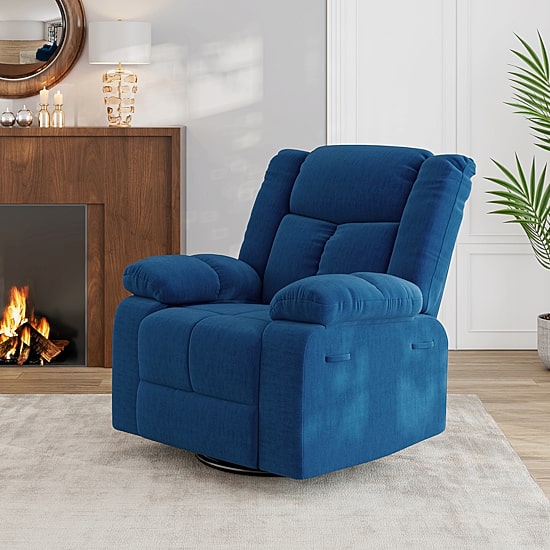 ProLounger Traditional Swivel Glider Recliner in Plush Velvet