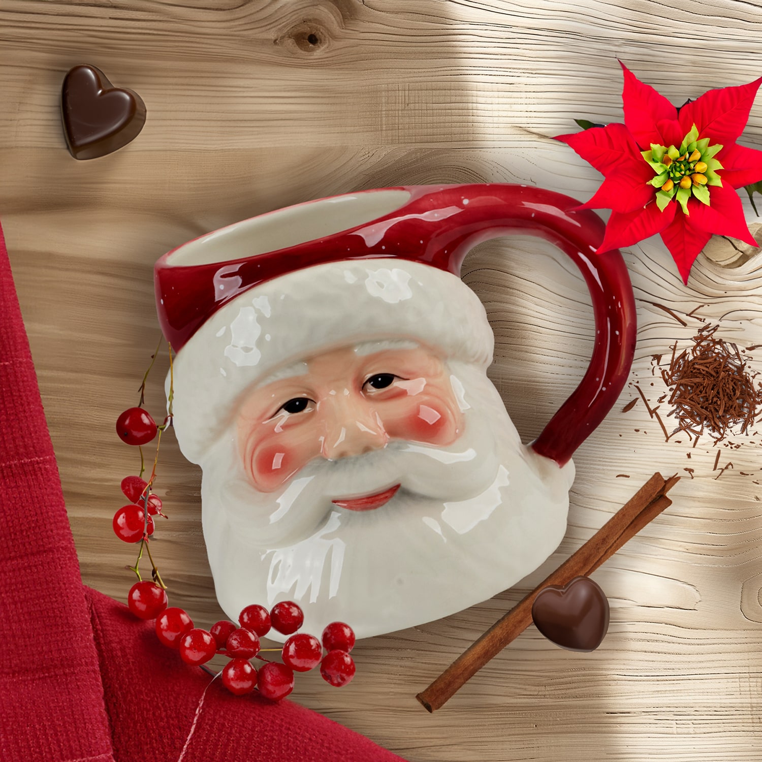 Certified International Santa's Secret 4-pc. Coffee Mug