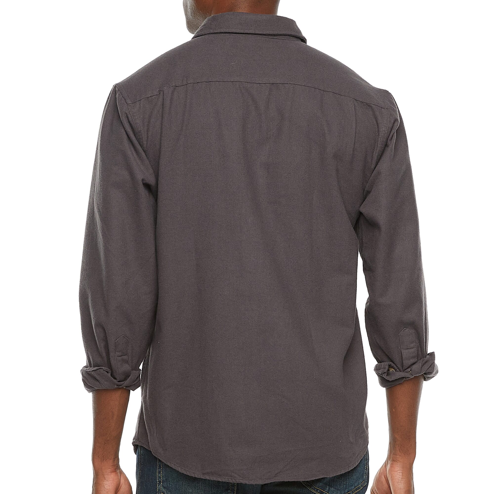Victory Mens Long Sleeve Cuffed Regular Fit Button-Down Shirt