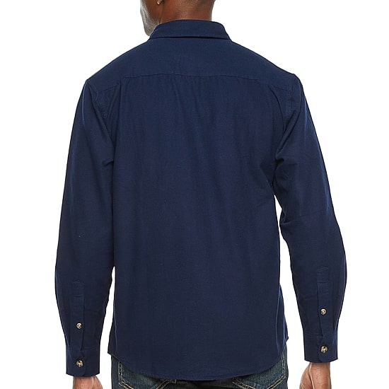Victory Mens Long Sleeve Cuffed Regular Fit Button-Down Shirt