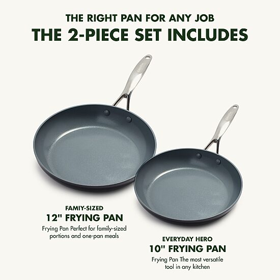 GreenPan Valencia Pro Hard Anodized Ceramic Non-Stick 2-pc. Frying Pan
