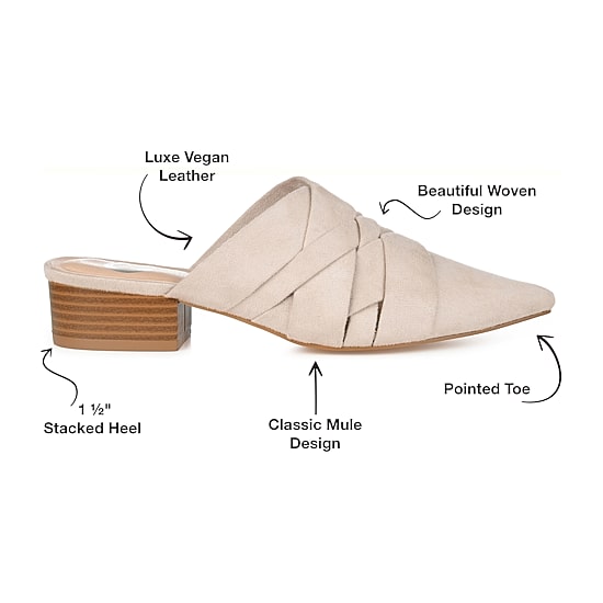 Journee Collection Kalida Womens Pointed Closed Toe Mules