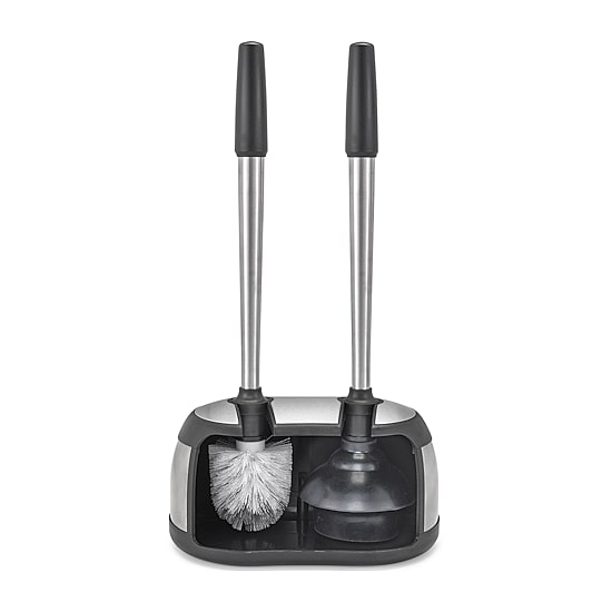 Polder Dual Bath Caddy Combo Plunger & Toilet Bowl Brush