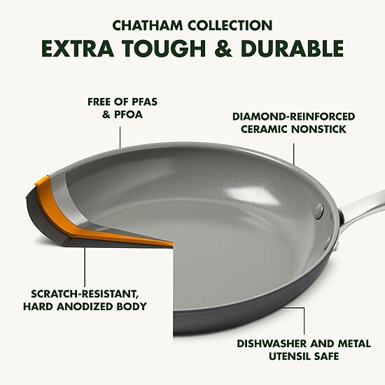 GreenPan Chatham Hard Anodized Ceramic Non-Stick 2-pc. Frying Pan