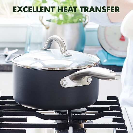 GreenPan Lima Hard Anodized Ceramic Non-Stick 2pc. Open Saucepan Set