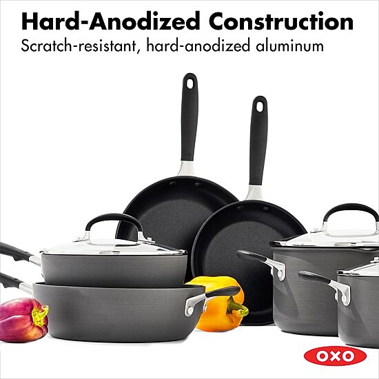 OXO Good Grips 10-pc. Aluminum Hard Anodized Non-Stick Cookware Set