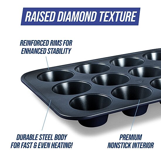 Blue Diamond Non-Stick 12-Cup Muffin Pan