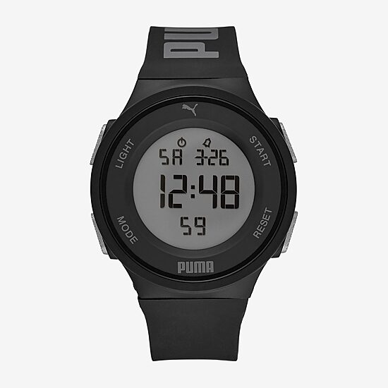 PUMA Mens Digital Black Strap Watch P6032
