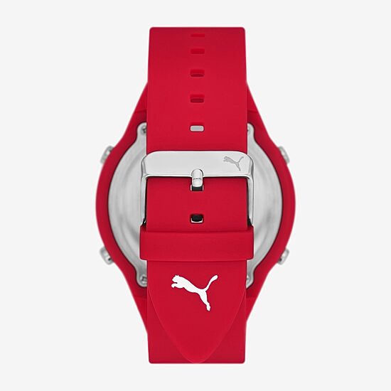 PUMA Mens Digital Red Strap Watch P6037