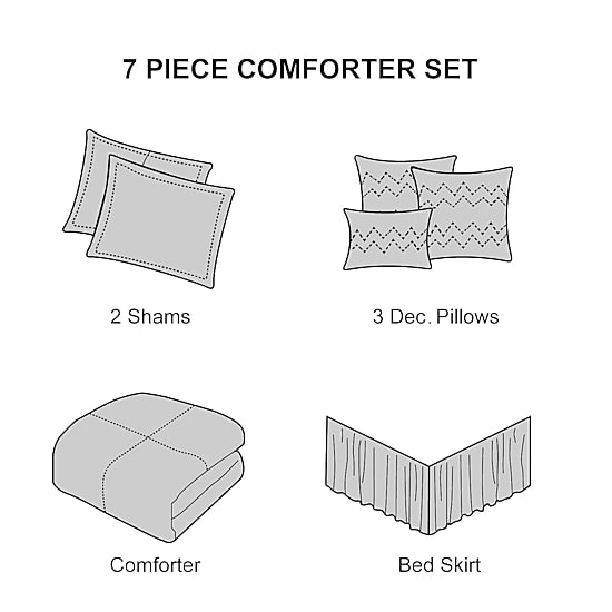 Stratford Park Emery 7-pc. Midweight Complete Bedding Set