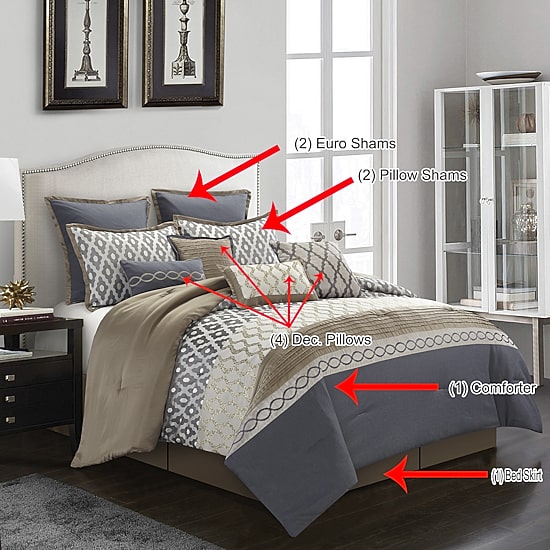 Stratford Park Kelvin 10pc Midweight Comforter Set