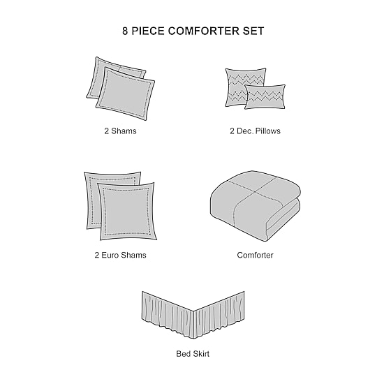 Stratford Park Amber 8-pc. Midweight Comforter Set