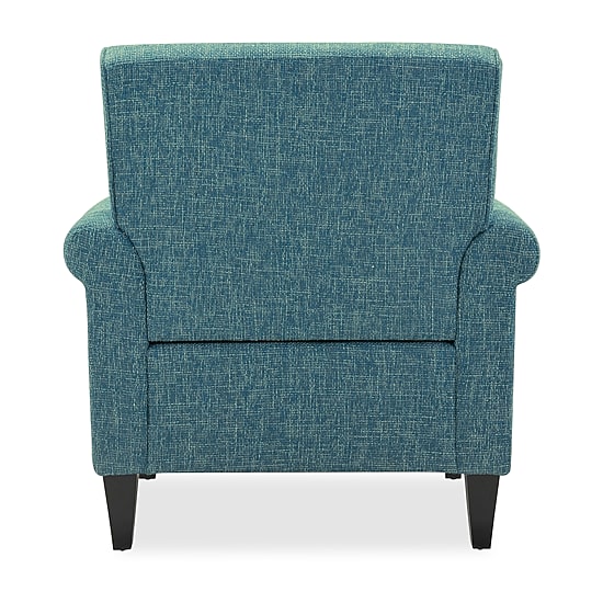 Jean Traditional Rolled Arm Accent Chair with Pewter Nailheads in Tweed