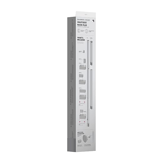 Sharper Image SpaStudio Hook Modular Shower Caddy Adjustable 4 Tier Design with Customizable Fit and Storage