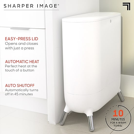 Sharper Image SpaStudio Towel Warmer Heated Comfort + Aromatherapy Large Capacity Warms 3 Towels