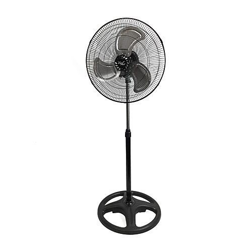 Vie Air 18" Industrial Heavy Duty Pedestal Oscillating Metal Stand Fan, One Size, Black