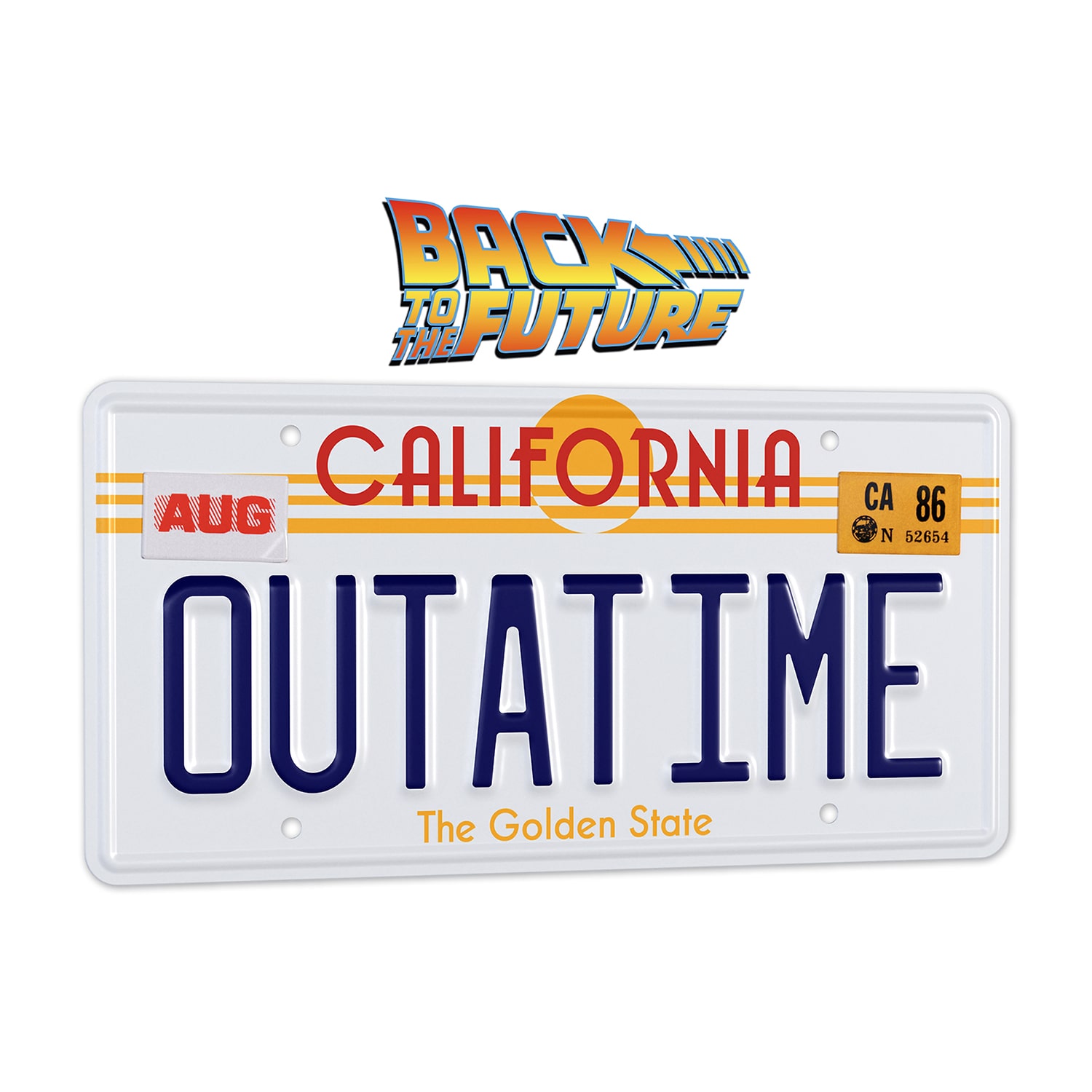 Doctor Collector Collectable Outatime Back To The Future License Plate Replica Memorabilia