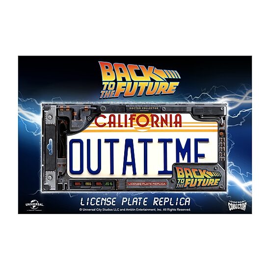Doctor Collector Collectable Outatime Back To The Future License Plate Replica Memorabilia