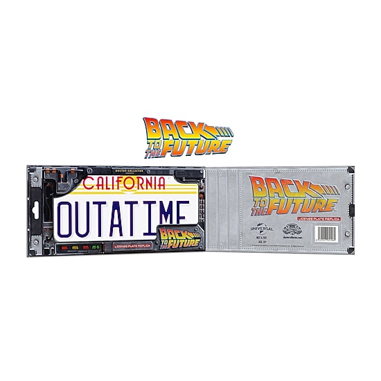 Doctor Collector Collectable Outatime Back To The Future License Plate Replica Memorabilia