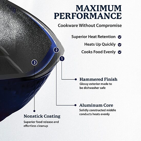 Granitestone Charleston Collection Hammered 8" Non-Stick Frying Pan