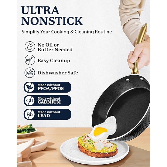 Granitestone Charleston Collection Hammered 12' Non-Stick Frying Pan