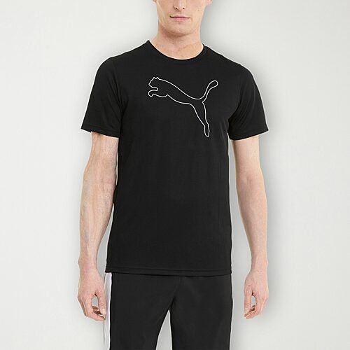 PUMA Mens Crew Neck Short Sleeve Regular Fit Graphic T-Shirt, Large, Black
