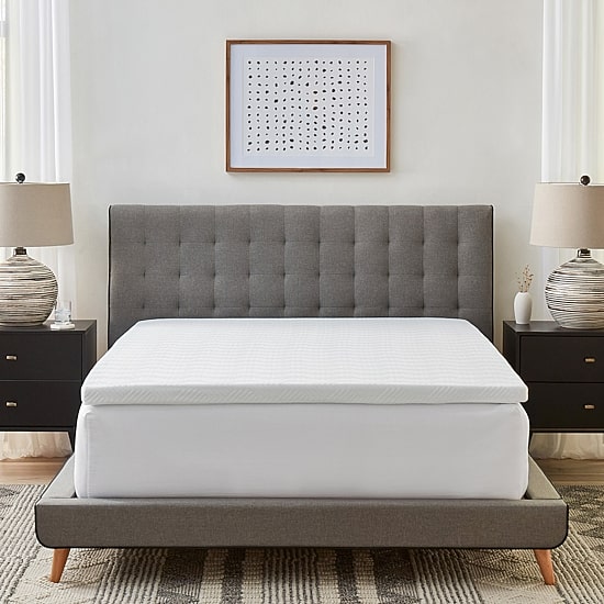 Bodipedic Home 2-Inch Gel-Infused Memory Foam Mattress Topper With Circular-Knit Cover