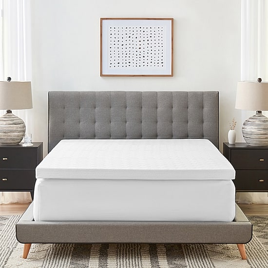 Bodipedic Home 3-Inch Gel-Infused Memory Foam Mattress Topper With Cooling Cover