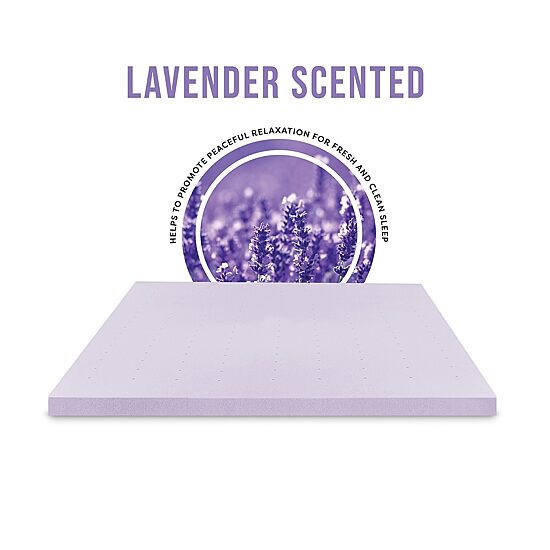 Bodipedic Home 3-Inch Lavender Infused Memory Foam Mattress Topper