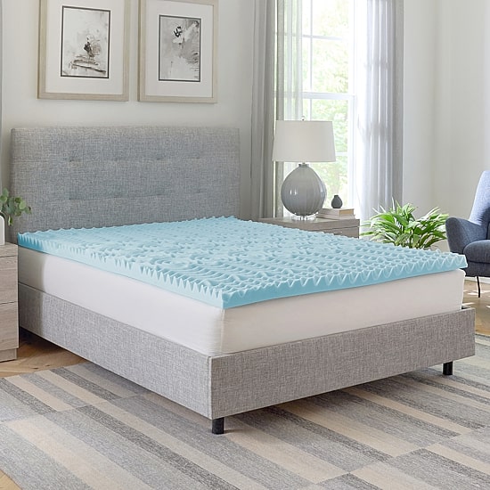 Bodipedic Home 2-Inch Gel-Infused Zoned Convoluted Memory Foam Mattress Topper