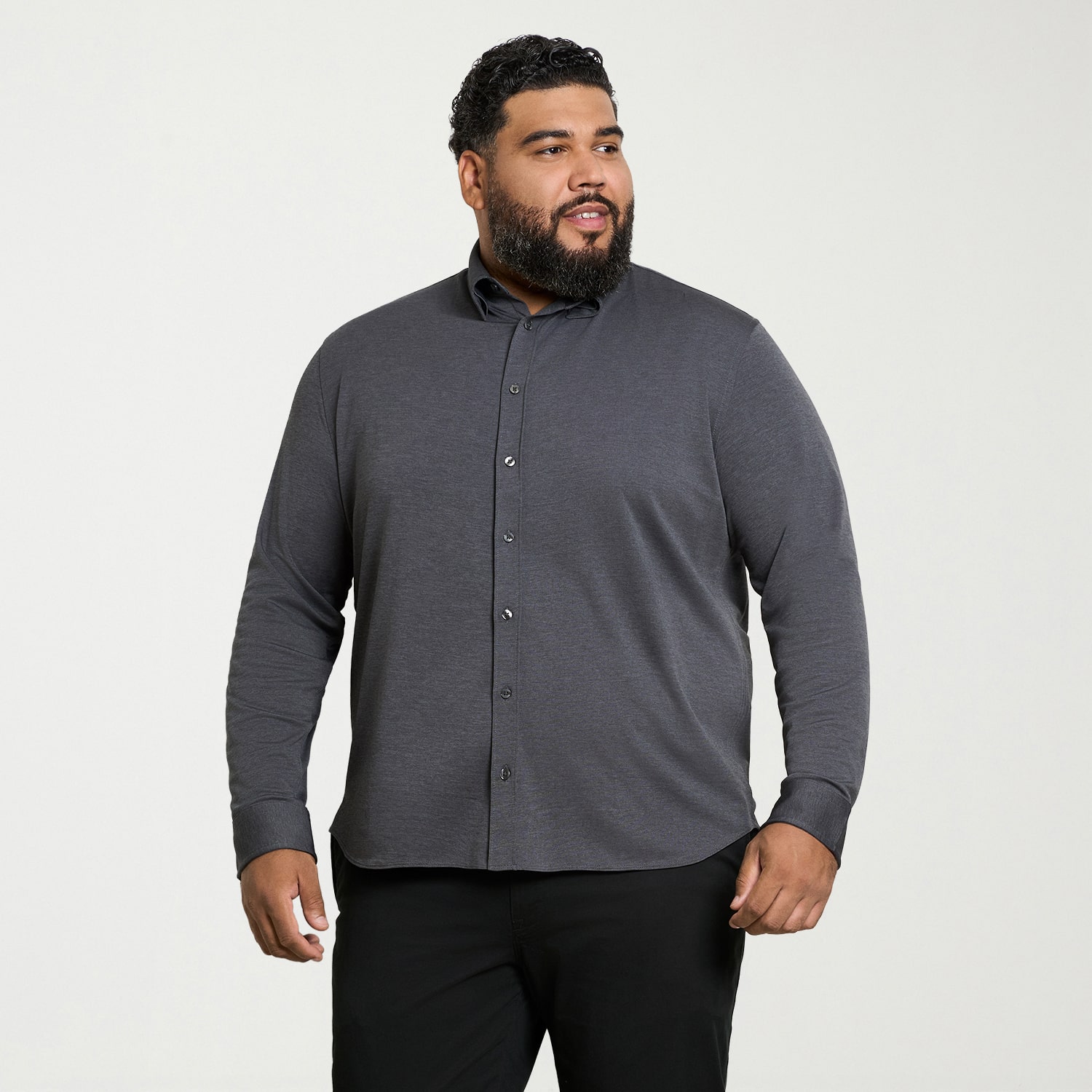 Van Heusen Performance Knit Mens Long Sleeve Regular Fit STRETCH FABRIC Big and Tall Button-Down Shirt