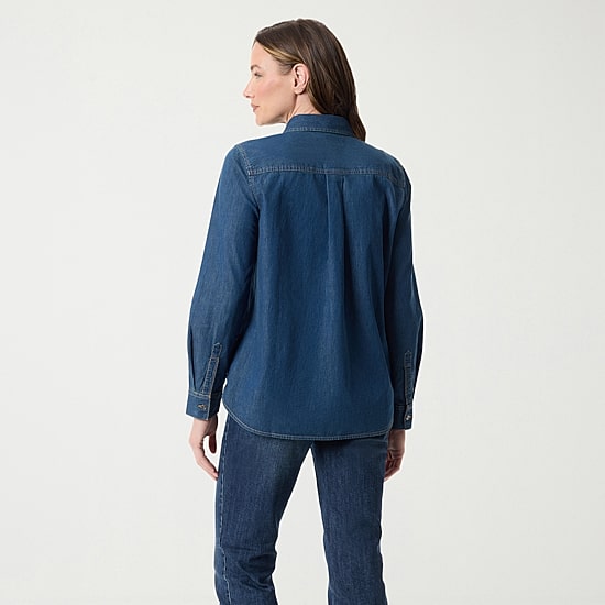 Gloria Vanderbilt Womens Long Sleeve Regular Fit Button-Down Shirt