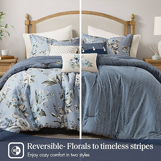 Madison Park Isadora Vintage Floral 7-pc. Reversible Comforter Set