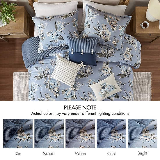 Madison Park Isadora Vintage Floral 7-pc. Reversible Comforter Set
