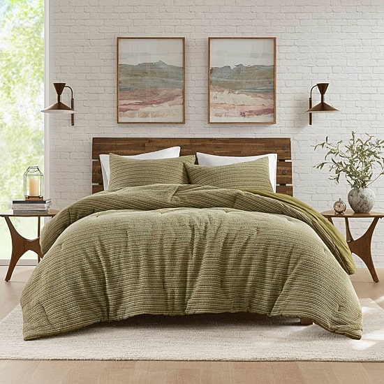 Woolrich Lyon Cotton Waffle Washed 3-pc. Comforter Set