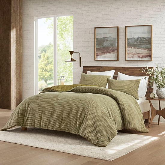 Woolrich Lyon Cotton Waffle Washed 3-pc. Comforter Set