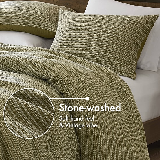 Woolrich Lyon Cotton Waffle Washed 3-pc. Comforter Set