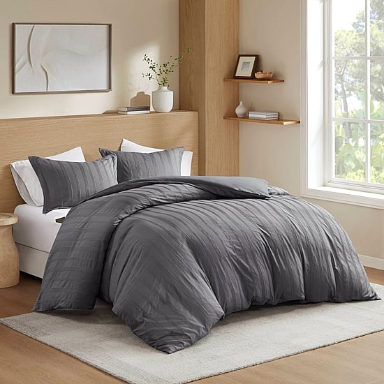 510 Design Logan Woven Striped Duvet Cover Set