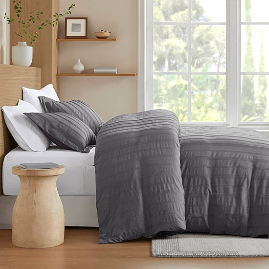 510 Design Logan Woven Striped Duvet Cover Set