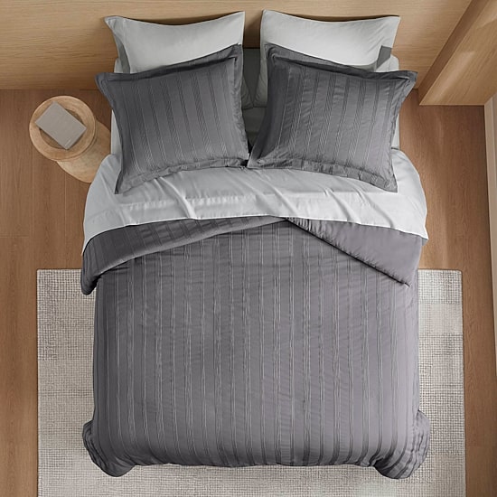 510 Design Logan Woven Striped Duvet Cover Set