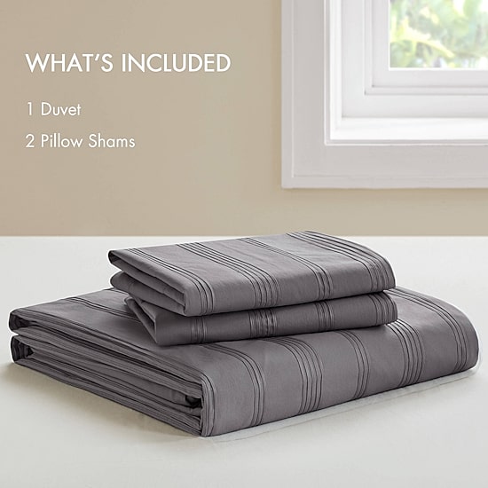 510 Design Logan Woven Striped Duvet Cover Set